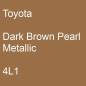 Preview: Toyota, Dark Brown Pearl Metallic, 4L1.